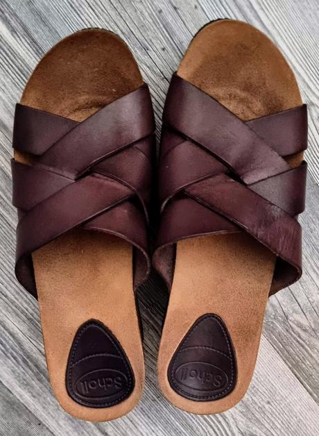 Scholl kožené šlapky na platforme, scholl,38