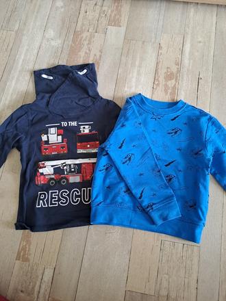 Tnka mikina tricko s golierom, 98