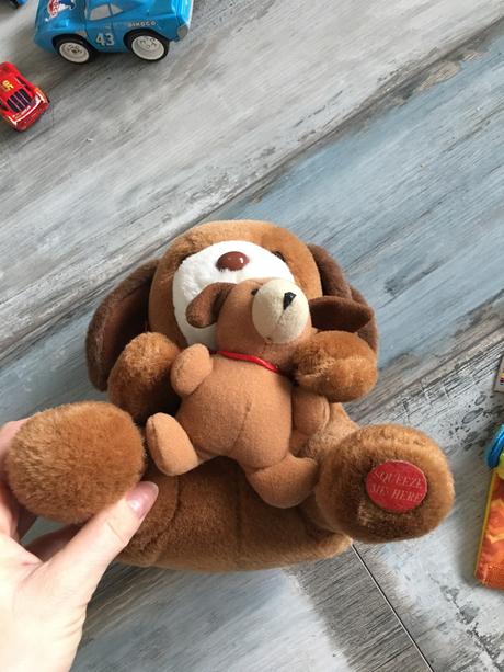 Plyšový psík so šteniatkom na baterky , 