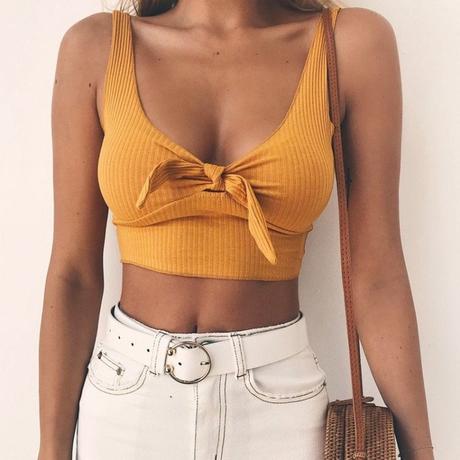 Crop top s maslickou, s