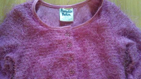 Svetrík/bolerko na šaty, pumpkin patch,98