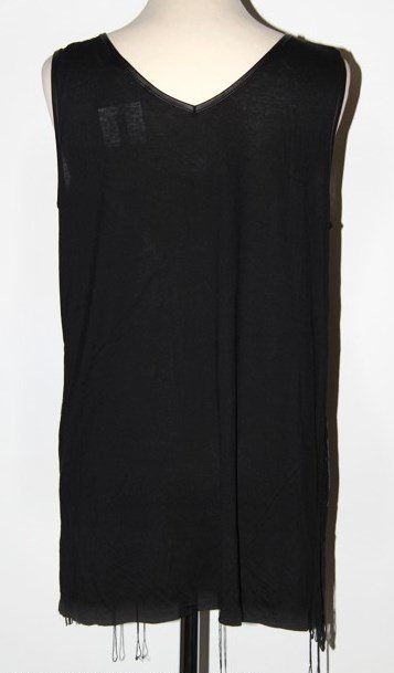 Čierny flitrový top so strapcami zn.bréal, m