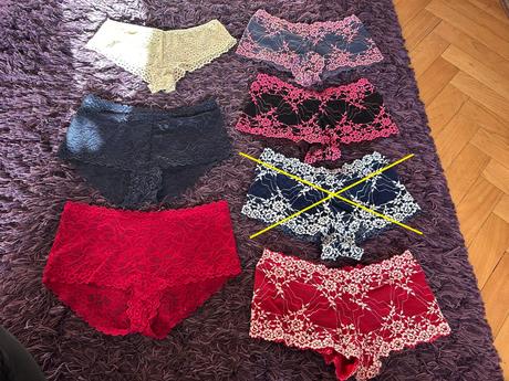 Sada 6 ks krajkových nohavičiek veľ. l/xl, l