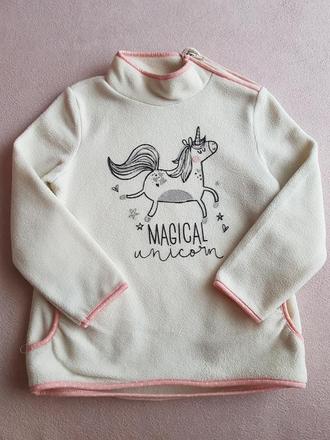 Fleecová mikina unicorn č.116/122, 116