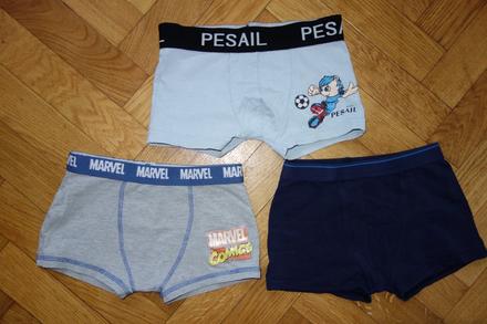 3 ks boxerky 6-7 rokov, marvel,122