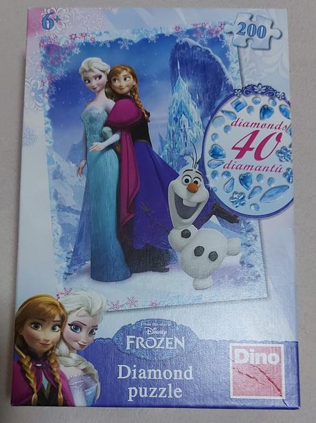 Puzzle frozen  200 kusov +40 nepoužitých diamantov, 