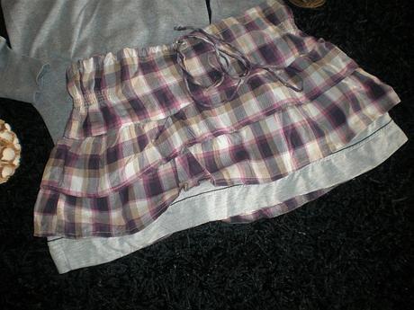 Károvaná sukňa bershka v. m/l, bershka,m