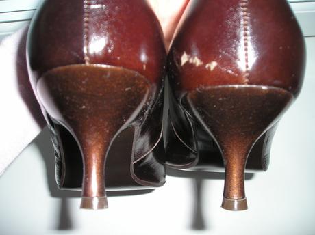 Čokoládové lakované lodičky, 40