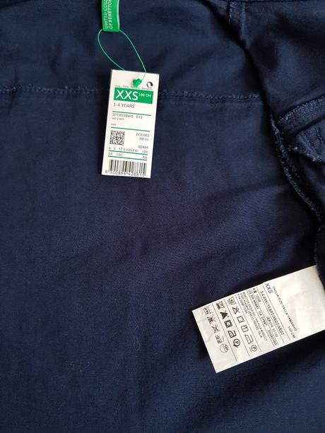 Rifľová bunda, benetton,104