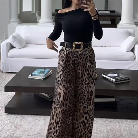 Zara leopardie nohavice, zara,l