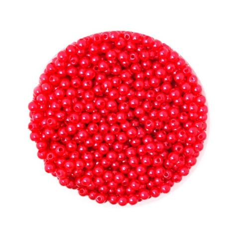 Perličky plastové červené 8 mm, 