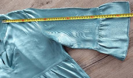 Modrozelené volánové šaty, 42