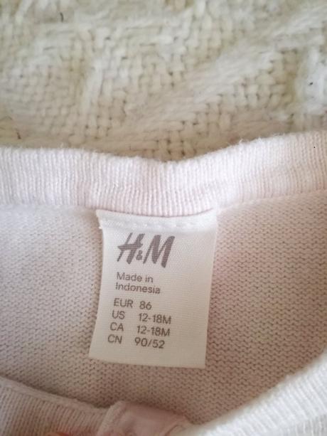 Svetlulinko ružový svetrík, h&m,86
