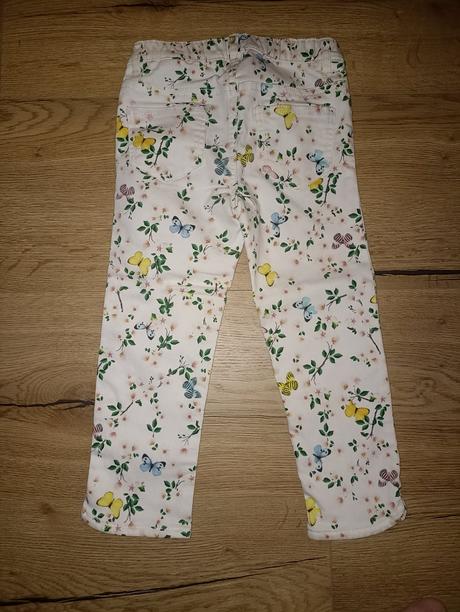 Kvetinkové nohavice, h&m,122
