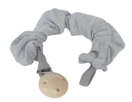 Baby in world retiazka na cumlík šedá binw, 