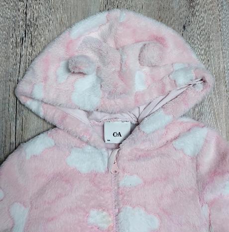 Rúžový flísový overal, c&a,110