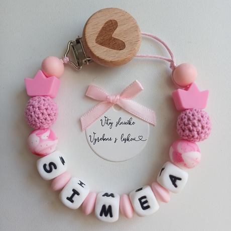 Retiazka na cumlík pre dievčatko, 