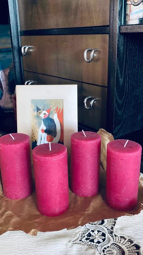 Sviečky na adventný veniec 4 kusy,