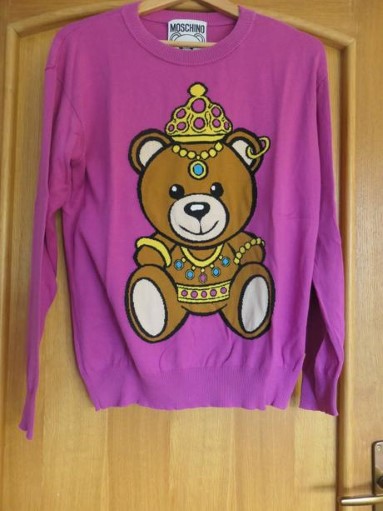 Love moschno bear original luxusny sveter m/l, moschino,m