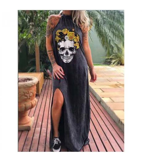 Maxi saty skull, l / m