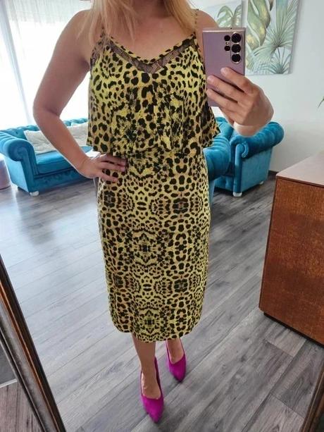 Leopardie šaty, river island,s