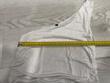 Biele tielko na jedno rameno, xs