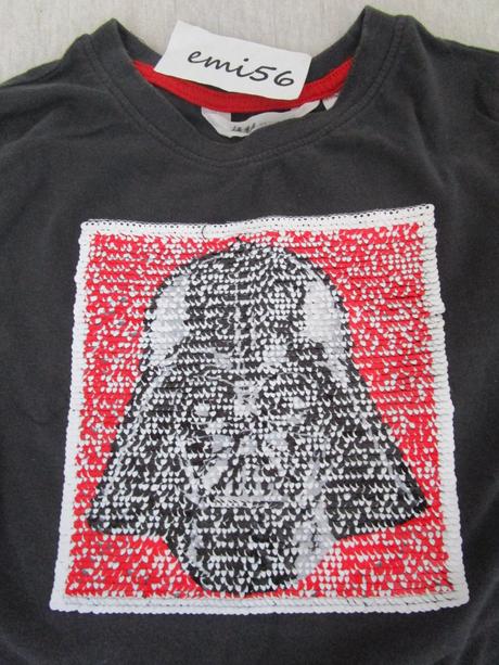 3118. star wars tričko s flitrami, h&m,110