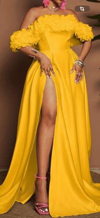 Elegantne šaty žlté, xl