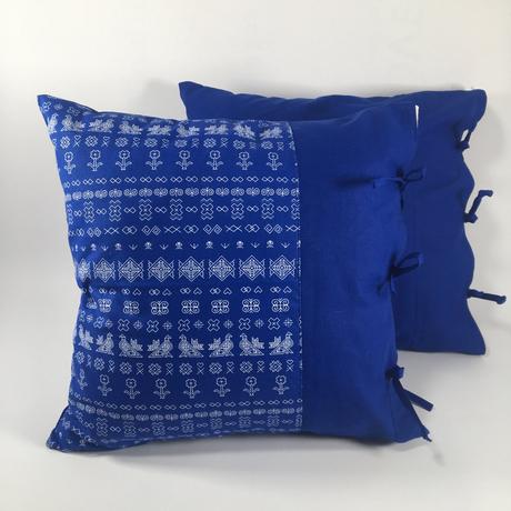 Modré bavlnené obliečky na vankúš čičmany - 2 ks, 