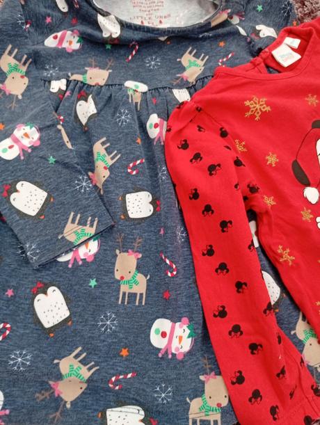 Vianočné šaty plus tričko dlhý rukáv, f&f,92