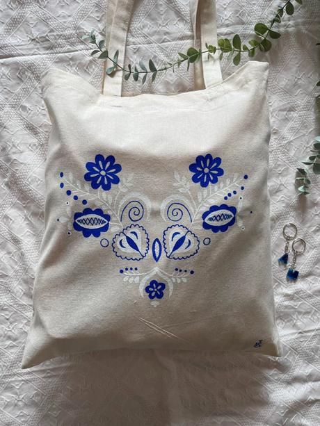 Plátené, ručne maľované tašky, 