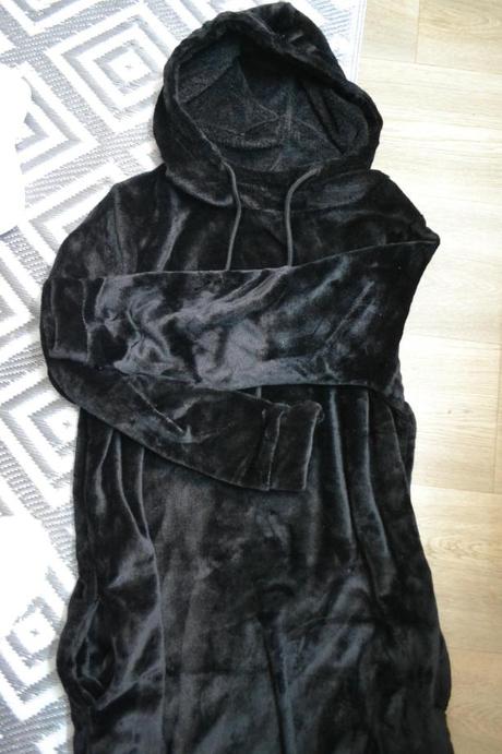 Oversize midi mikino kabát s vačkami, m