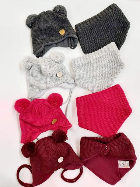 Zimná čiapka s nákrčníkom, 62 / 68 / 74 / 80 / 86