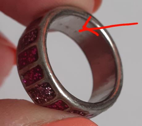 Prsteň ružovo-fialový v.55-56, 