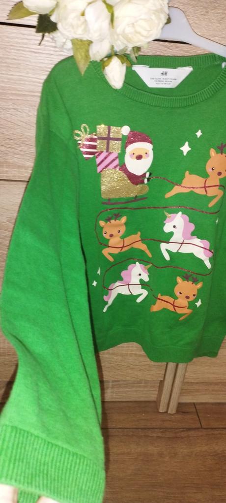 Vianočný sveter, h&m,122