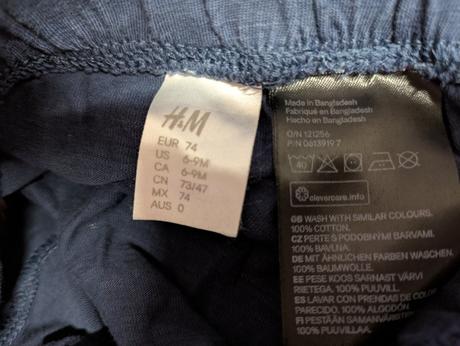 Kraťasy hm, h&m,74