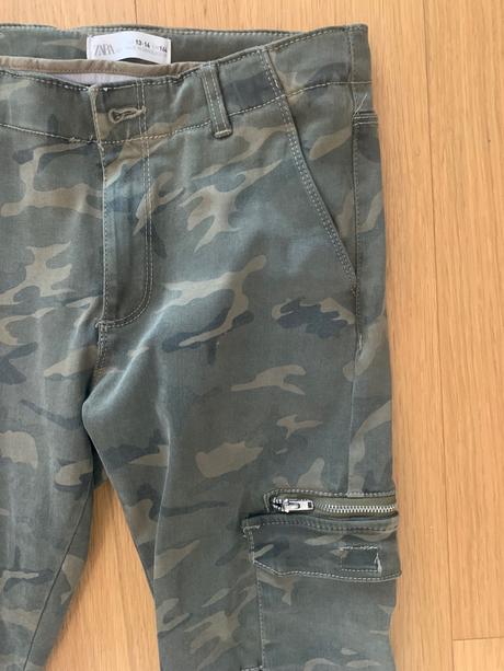 Zara kids khaki vojenské nohavice 164cm, zara,xs