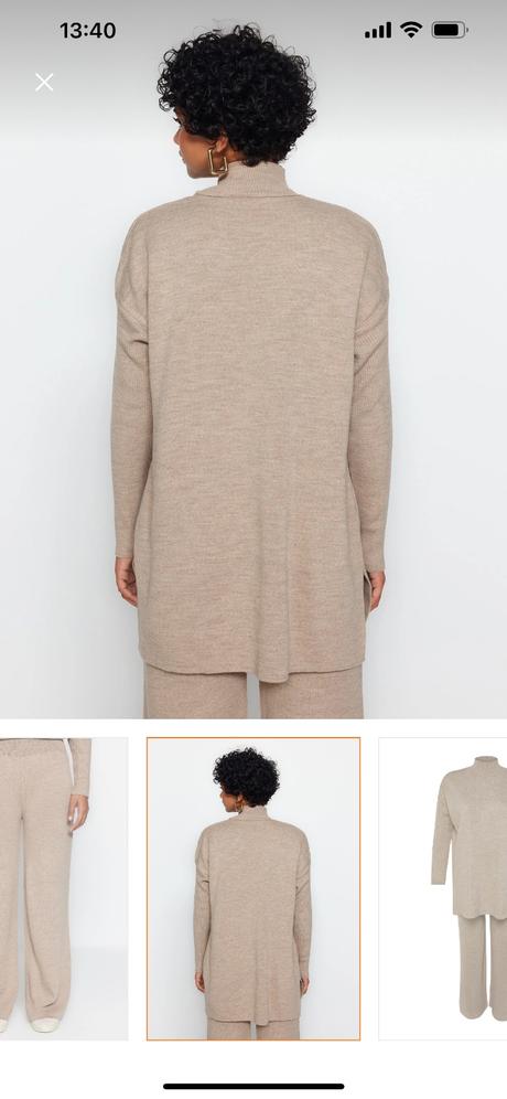 Pletený nohavicový komplet set, s