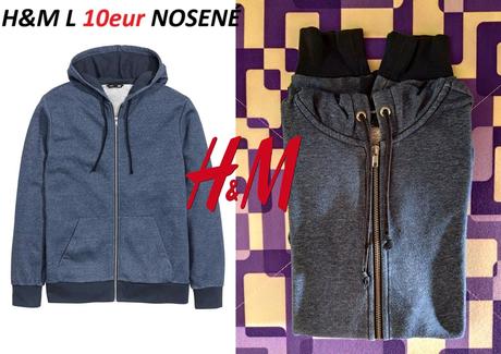 Mikina hm s kapucňou tmavomodrá, h&m,l