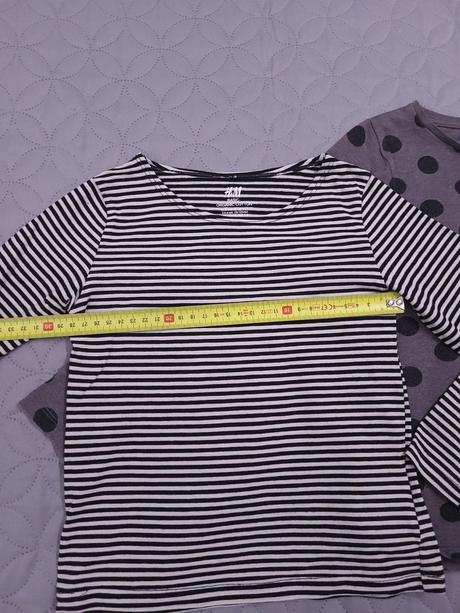 H&m tricko - pasikave sivo-cierne, h&m,116