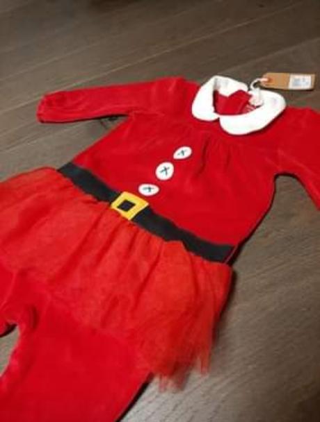 Nadherny santa zamatovy kostymcek s tutu 12-24m, 86