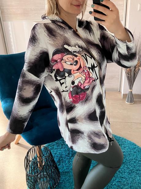 Dámska mikina s kapucňou minnie (uni), l / m / xl