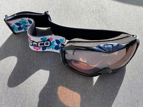 Detské lyžiarske okuliare casco ax-30 pc black-hib, 