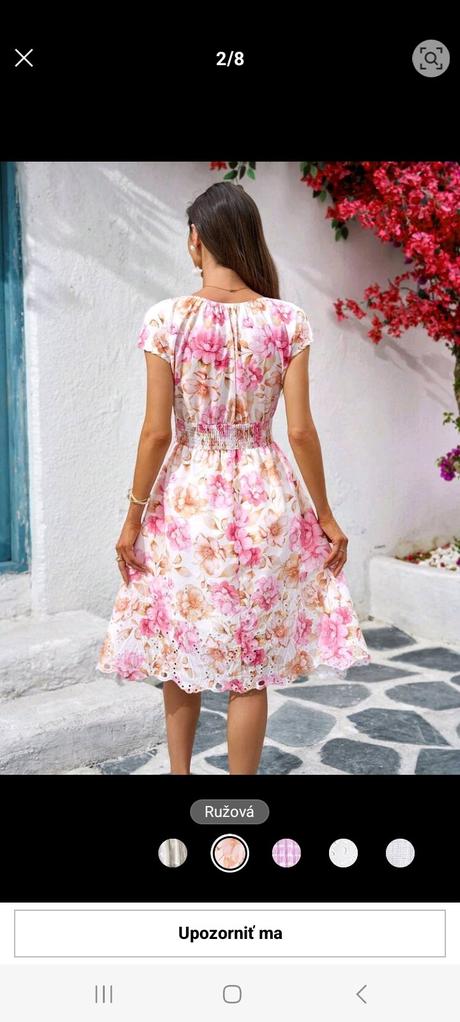 Dovolenkové šaty s nariasenou výšivkou xl, xl