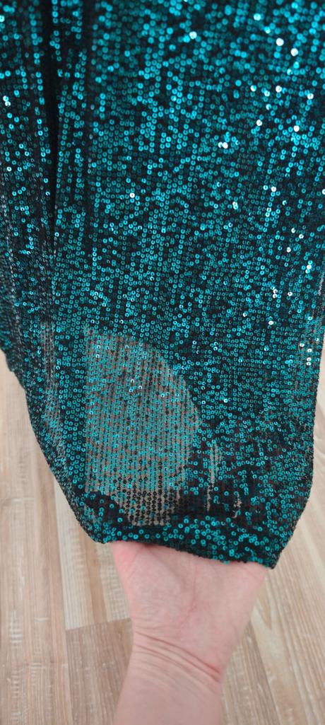 Flitrované tmavozelené šaty, f&f,164