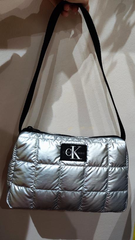 Calvin klein strieborná kabelka, calvin klein