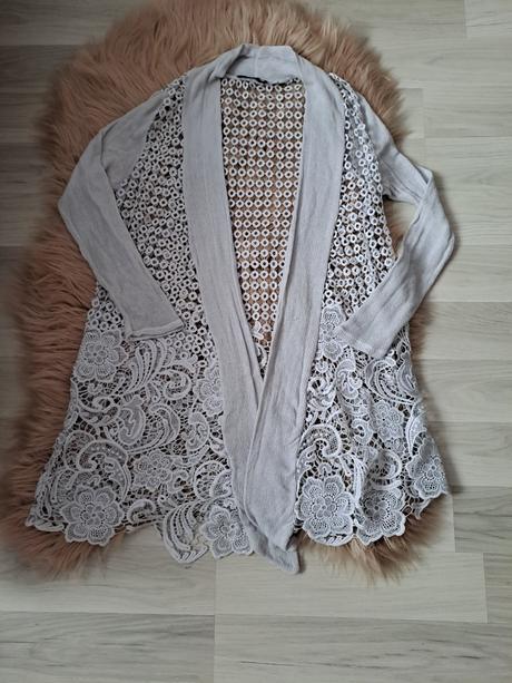 Tenký čipkovaný kardigan, m