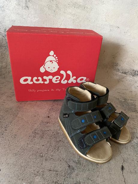 Kožené ortopedické sandálky aurelka, 21