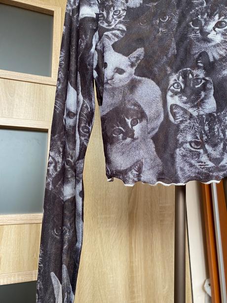 Sieťované mačkové tričko, m