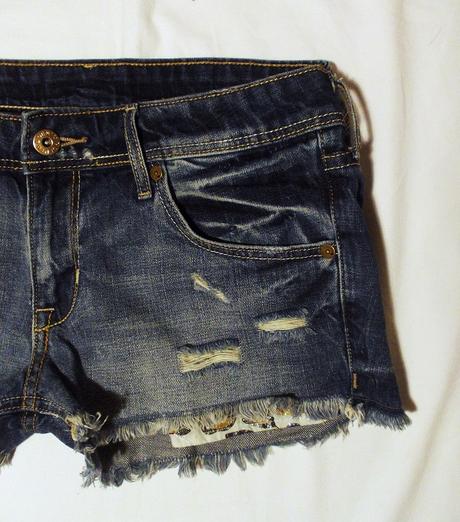 Trhané jeansové kraťase h&m, h&m,40